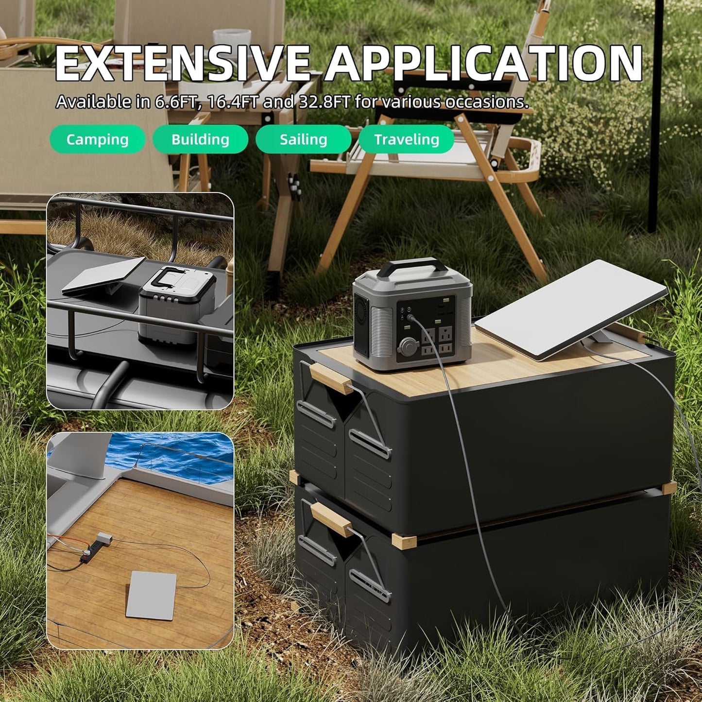 Starlink Mini Cable for Power Charging 6.5Ft Short 5521 DC to DC Power Cord 6.5 FT for Starlink Mini Accessories Replacement Power Cable Waterproof