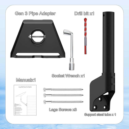 Starlink Gen 3 Mount, 360° Rotatable Starlink Roof Mount Compatible with V3 Star