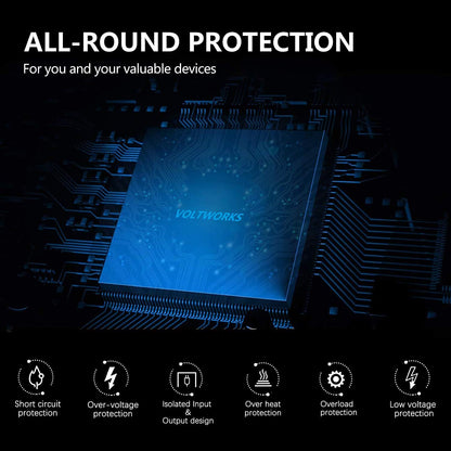 Power Inverter 1100 Watt 12V DC to 110V 120V AC 1000W Inverter with LCD Display Remote Control 2AC Outlets Dual 2.4A USB Ports Compatible with Lithium Battery for Car RV Truck Boat by