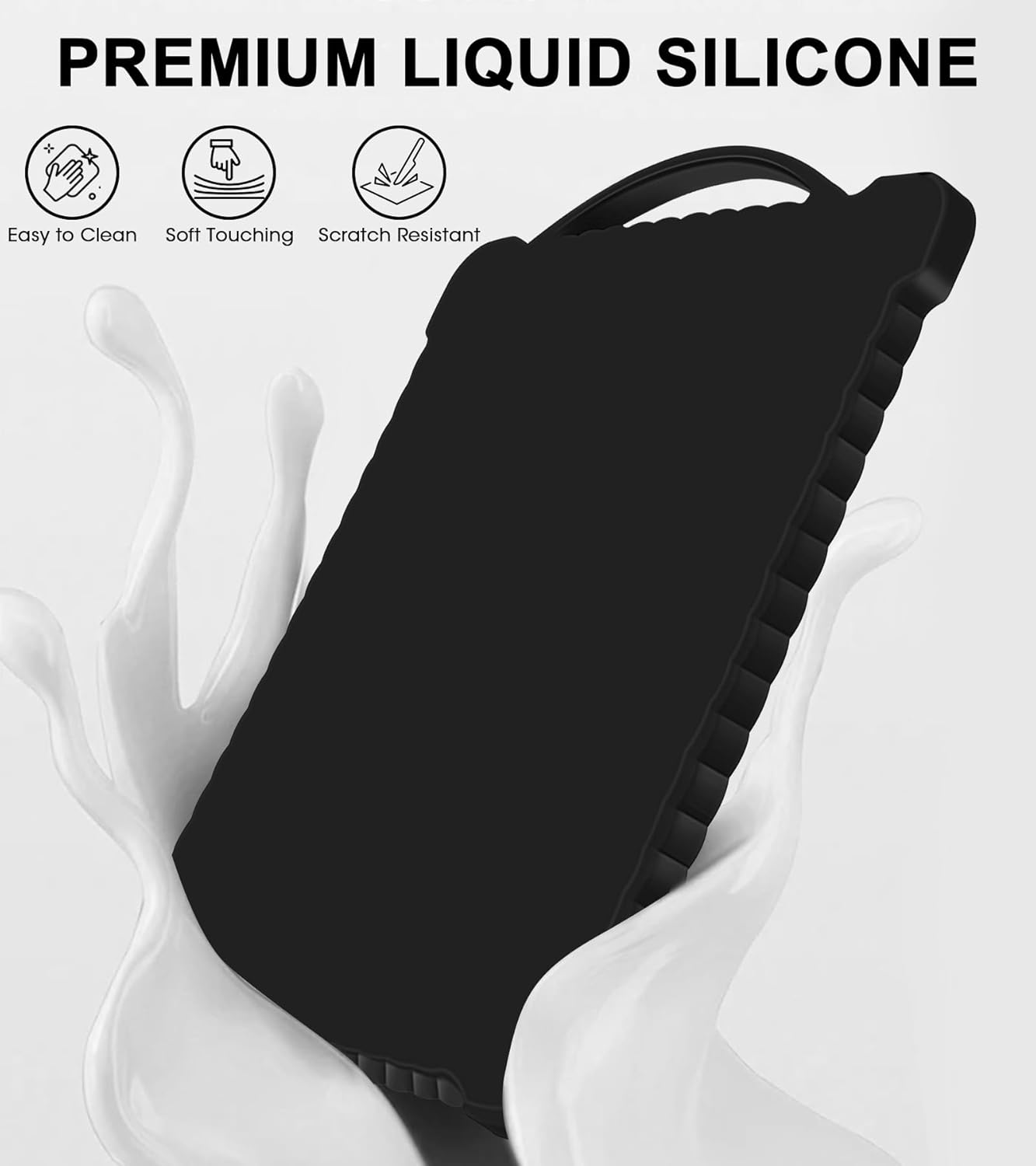 For Starlink Mini Case Cover, Liquid Silicone Protective Sleeve for Starlink Mini Satellite Dish Antenna Portable Full Protector Shell Accessories, Shock Resistant,Lightning-Proof (Black)