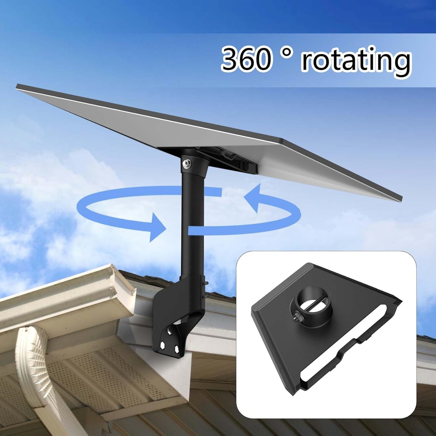 Starlink Gen 3 Mount, 360° Rotatable Starlink Roof Mount Compatible with V3 Star