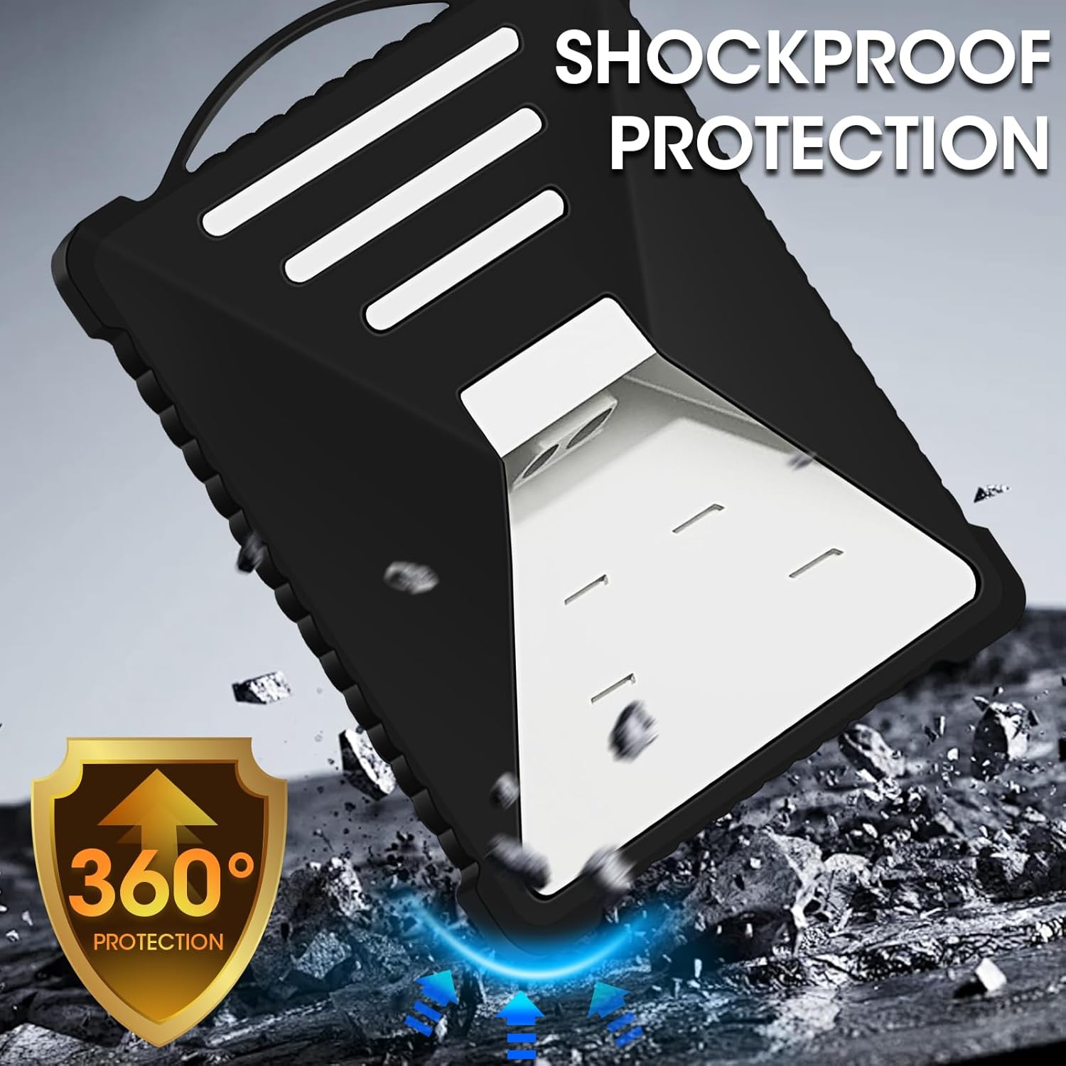 For Starlink Mini Case Cover, Liquid Silicone Protective Sleeve for Starlink Mini Satellite Dish Antenna Portable Full Protector Shell Accessories, Shock Resistant,Lightning-Proof (Black)