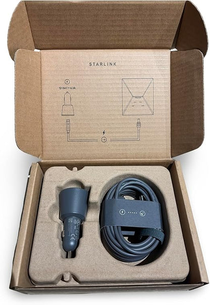 Adaptador Vehicular 12V-24V para Starlink Mini – Compatible con Flotas y Maquinaria