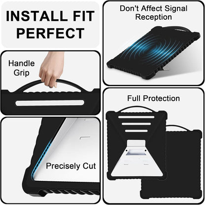 For Starlink Mini Case Cover, Liquid Silicone Protective Sleeve for Starlink Mini Satellite Dish Antenna Portable Full Protector Shell Accessories, Shock Resistant,Lightning-Proof (Black)