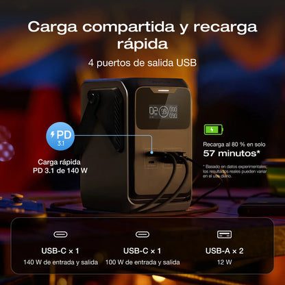 Ecoflow Trail 200DC – Estación de Energía Portátil 192Wh, 220W y 60000mAh