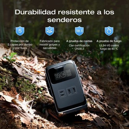 Ecoflow Trail 200DC – Estación de Energía Portátil 192Wh, 220W y 60000mAh