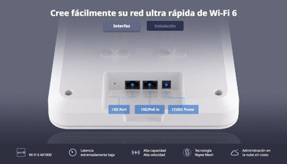 RG-RAP2260 (G) AP Reyee para Wi-Fi 6 de 1775 Mbps, con montaje en techo