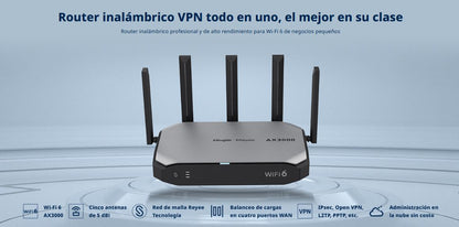 Ruijie RG-EG105GW-X – Router WiFi 6 AX3000 Empresarial con Ruijie Cloud